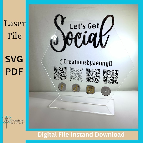 Lets Get Social Sign - Etsy