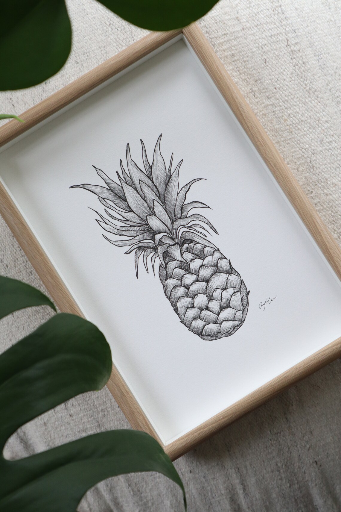 Ananas-Druck Ananas-Plakat tropischen Stil Interieur | Etsy