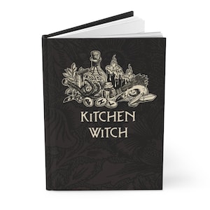 Kitchen Witch Recipe Book, Modern wicca recipe book, Witchy art spell journal, Pagan chef gift, Goth home cookbook, Black magic dream diary