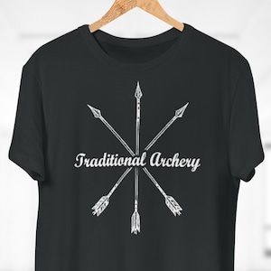 Traditional Archery shirt, 3 Arrow tee, Bow & arrow larp top, Instinctive archer tshirt, Medieval weapons Target Practice Fantasy nerd gift