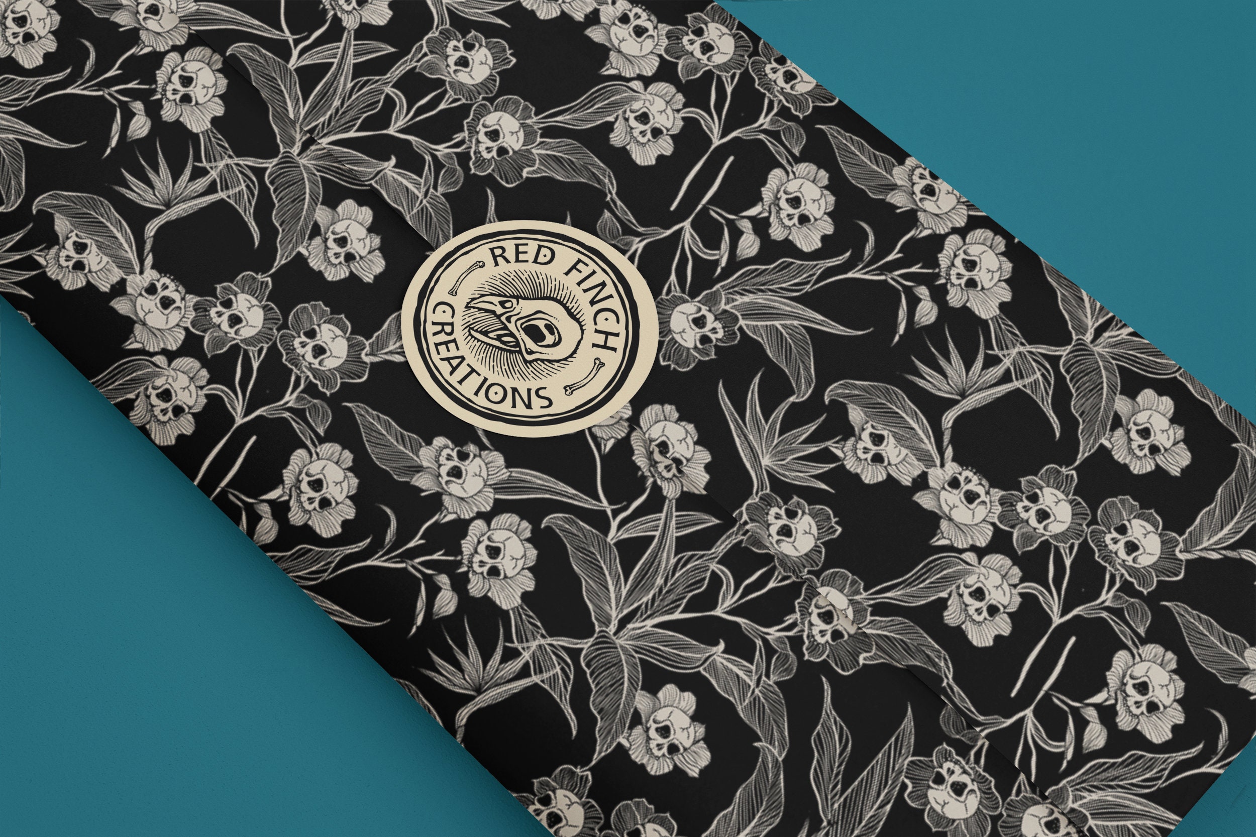 Gothic Floral Wrapping Paper · Creative Fabrica