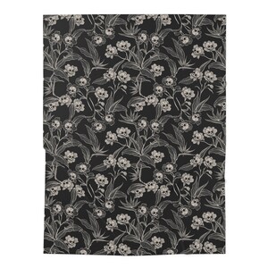 Gothic Floral Swaddle Blanket, wrap baby in this spooky skull flower blankie. A dark elegant nursery decor accent for goth baby shower gift image 5