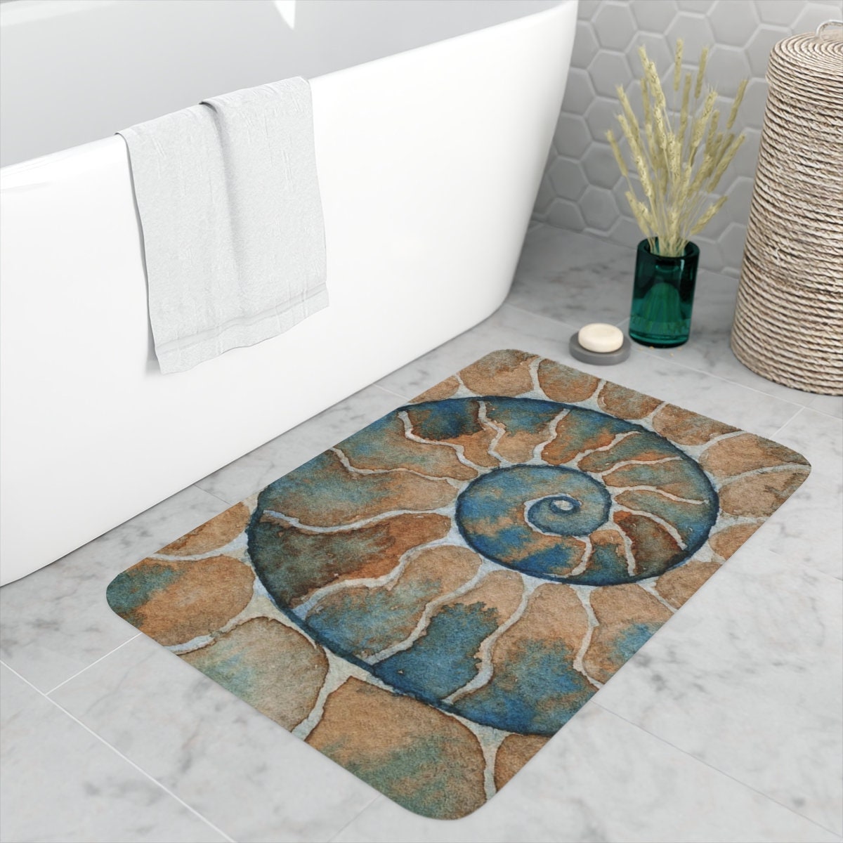 KARAT Luxury Gold & White Bathroom Rug –, VESIMI Design