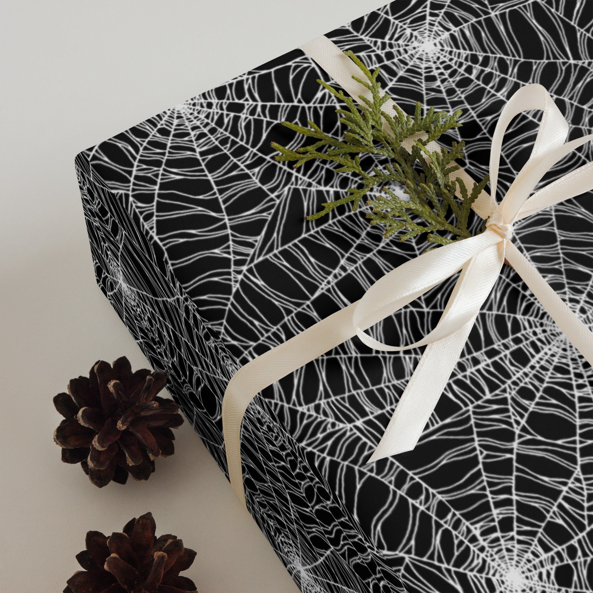 Gothic Rose & Skull Gift Wrap – Spooky Cat Press