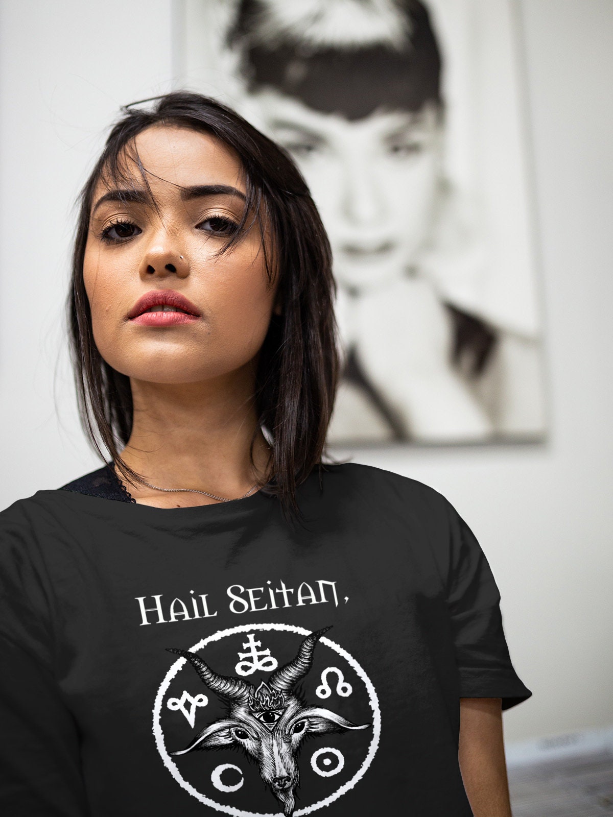 Hail Seitan Tee. Funny Vegan Unisex T-shirt. Satan Pentagram Vegetarian  Shirt. Black Metal Occult Humor Clothing. Gift for Witchy Metalhead - Etsy