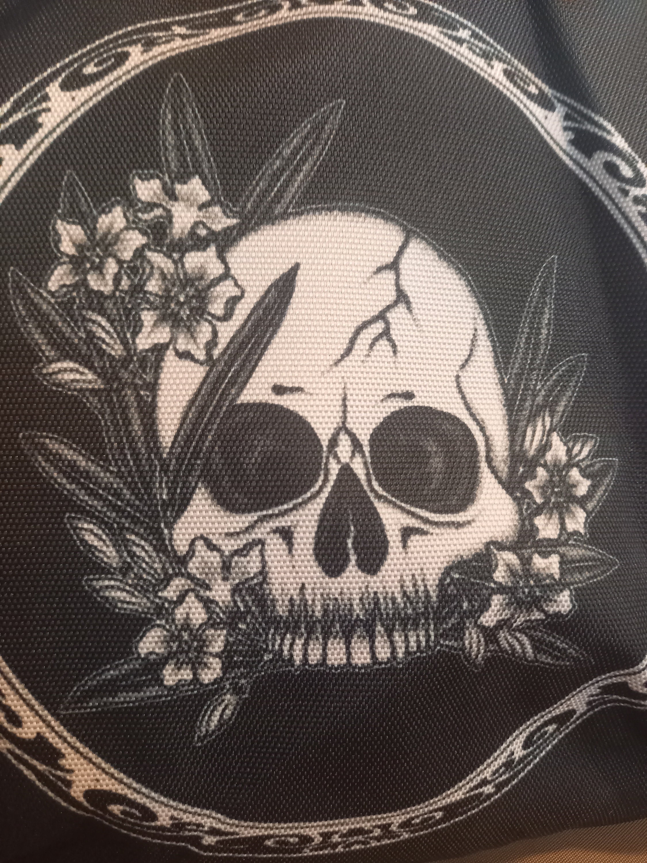 Floral Skull Mid size Backpack/DiaperBag Pastel Goth Floral Skull Multifunctional Diaper Backpack  main image 4
