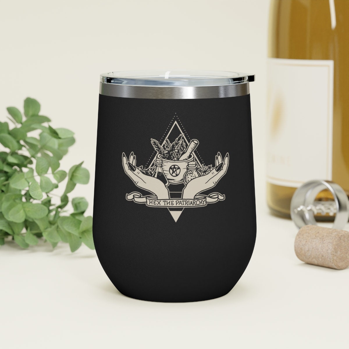 Hex the Patriarchy, Feminist Tumbler, Feminist Witch, Witchy Tumbler, Aesthetic  Tumbler, Gift for Liberal Woman, Coven Sisters, Best Witches 