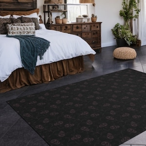 Dark Academia Rug, Elegant Gothic Human Skull Indoor/outdoor Area ...
