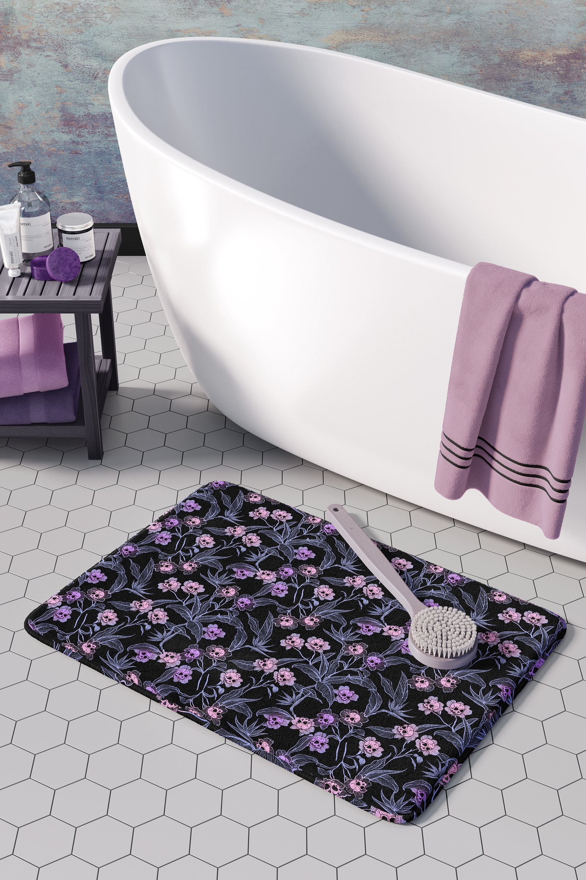 Tappeto da bagno carino fantasma 20x32, zucca di Halloween in microfibra bambini adulti piccolo tappetino da bagno tappeto da bagno shaggy stampato fungo kawaii per bagno, bianco rosso spettrale