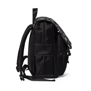 Sac à dos floral gothique, sac à dos fantasmagorique fantasmagorique fantasmagorique à bandoulière en forme de crâne et de fleur avec un imprimé squelette gothique macabre. Cadeau punk pour la rentrée des classes image 2