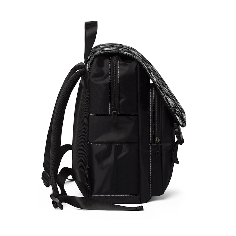 Sac à dos floral gothique, sac à dos fantasmagorique fantasmagorique fantasmagorique à bandoulière en forme de crâne et de fleur avec un imprimé squelette gothique macabre. Cadeau punk pour la rentrée des classes image 2