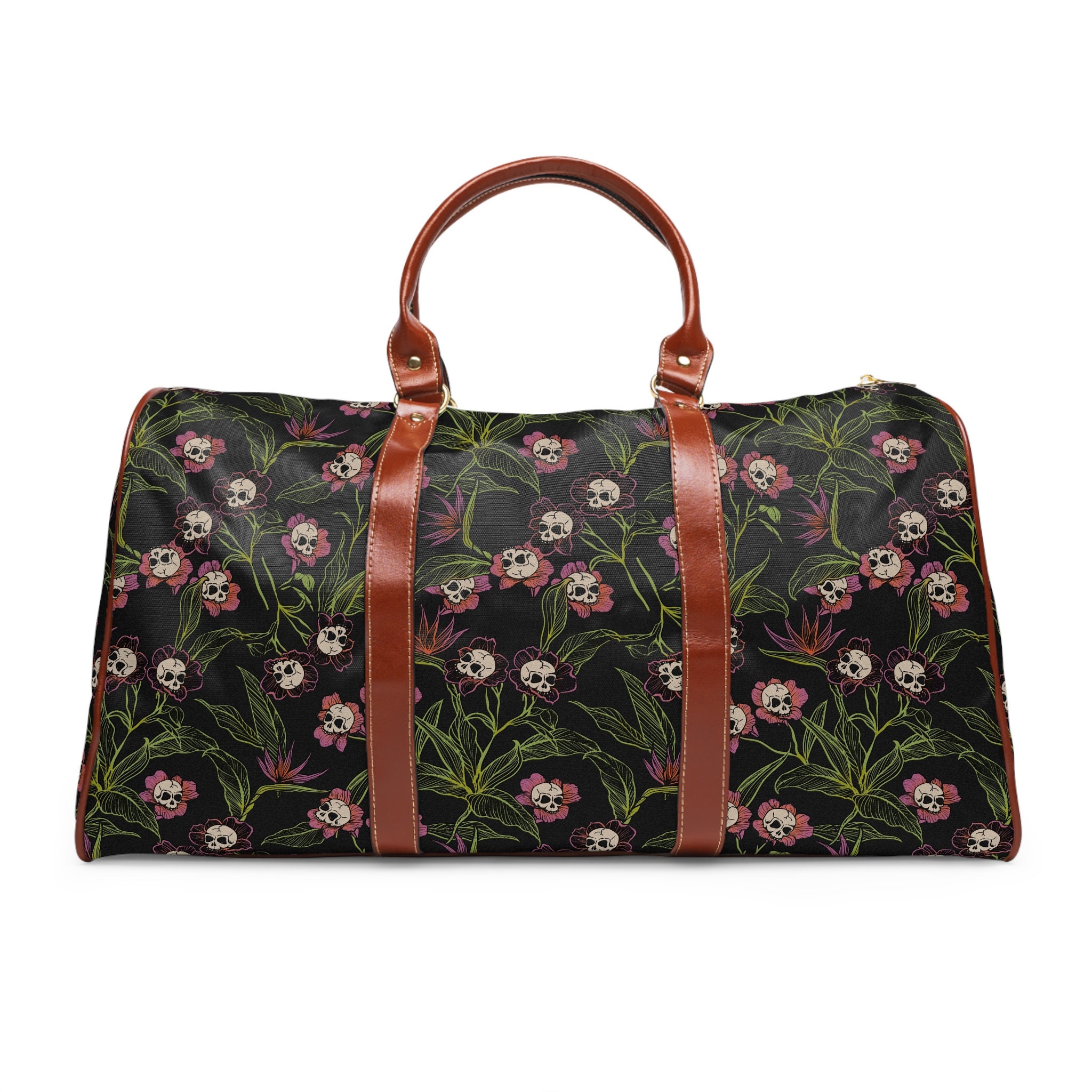 Gothic Floral Travel Bag Waterproof Stylish W a Colorful Etsy
