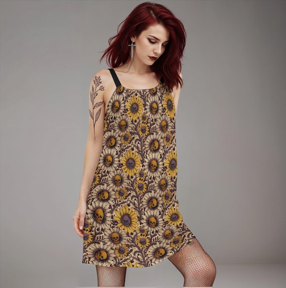 green emerald velvet dress Queen of Sparkles Multi Farm with Knit Sunflowers Tank Dress main image 0