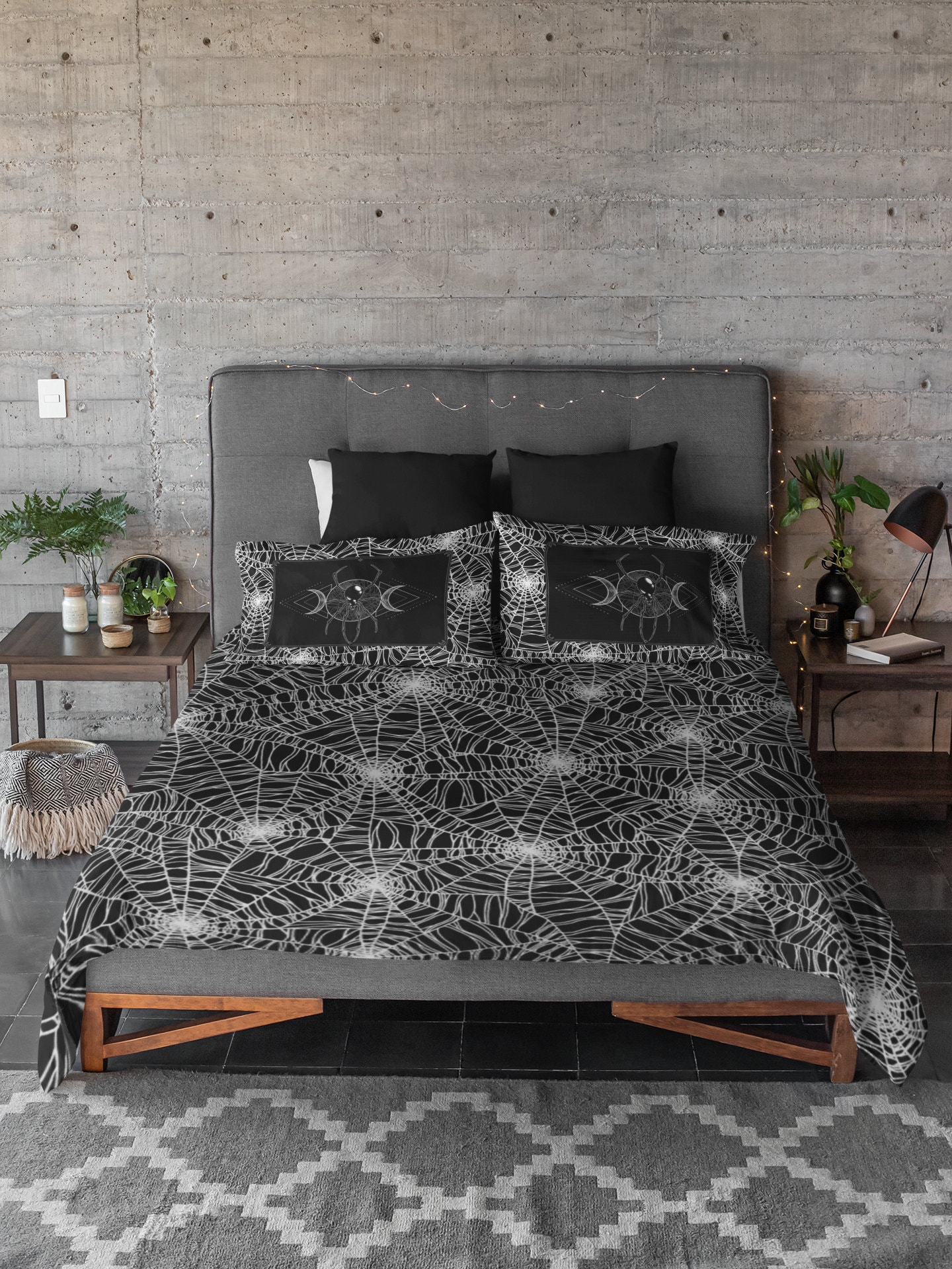 Spider Duvet Cover. Spooky Halloween Black Widow CobEtsy