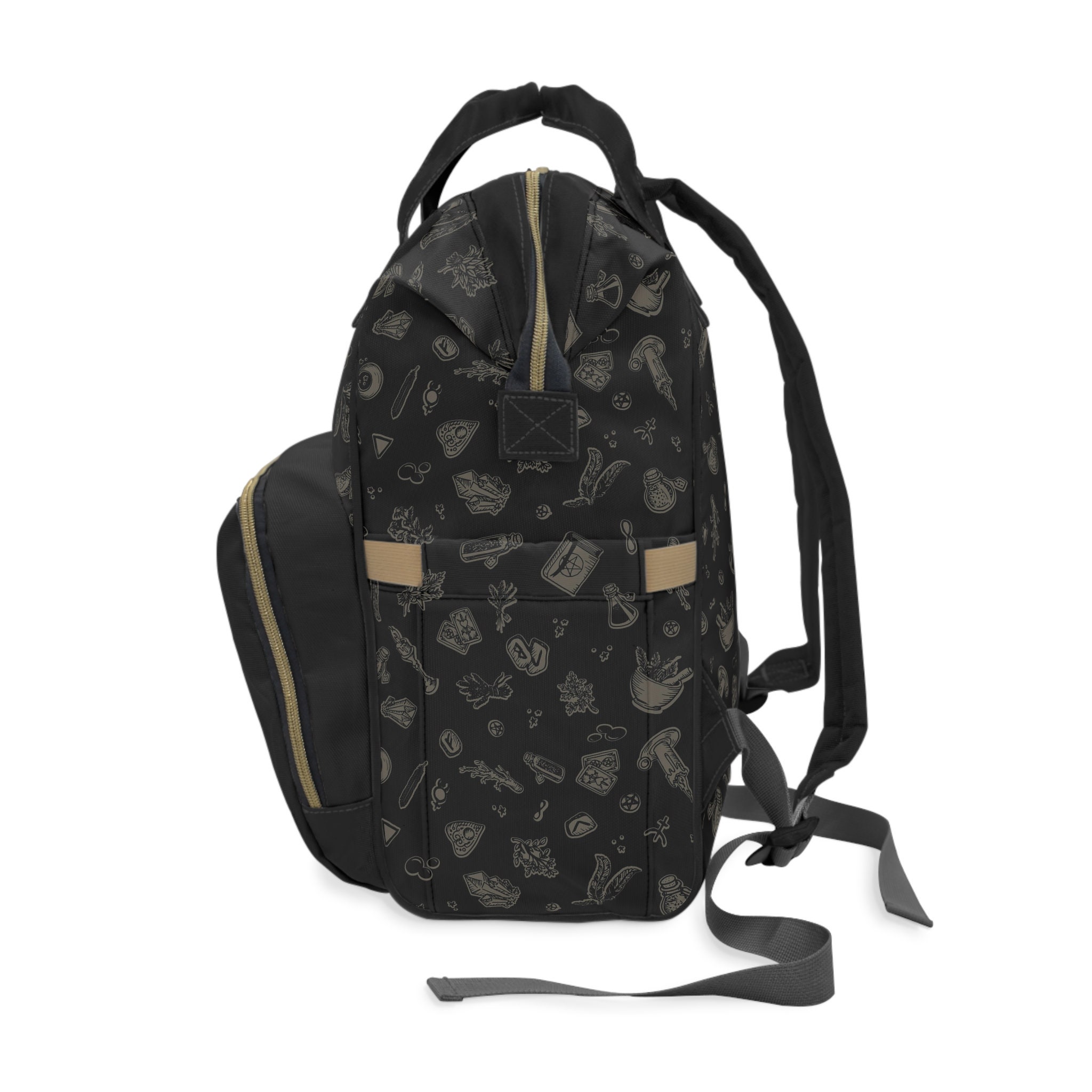 Occult Snake Diaper Bag, Witchy Gothic Serpent Skeleton 