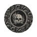 Gothic Floral Skull Rug 60x60 Inch Round Accent Carpet W/ Oleander and ...
