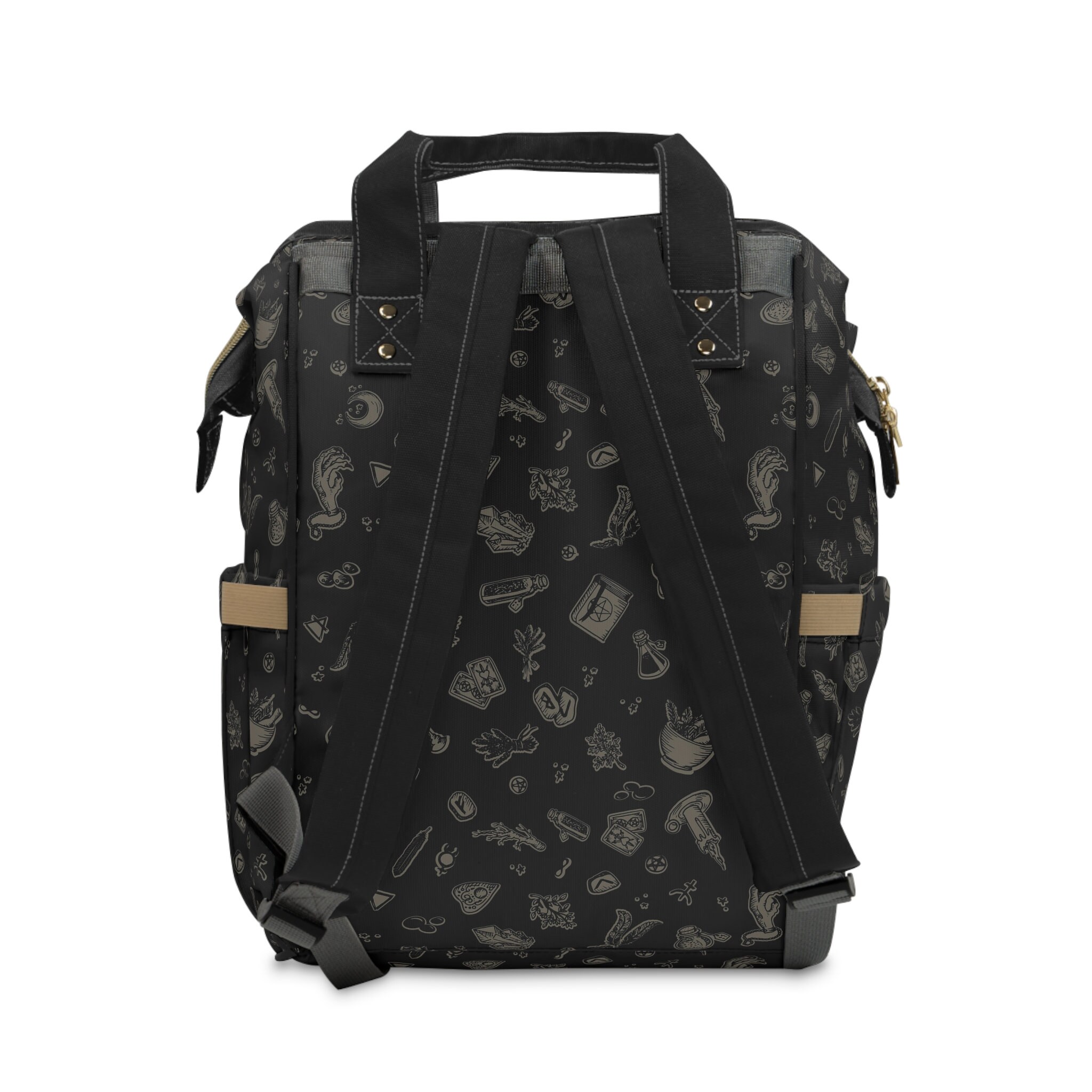 Occult Snake Diaper Bag, Witchy Gothic Serpent Skeleton  display picture 2