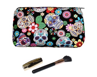 Gothic Sugar Skull Makeup Bag