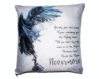 The Raven by Edgar Allan Poe Cushion Cover.