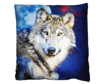 Wolf by Moonlight Cushion Cover.