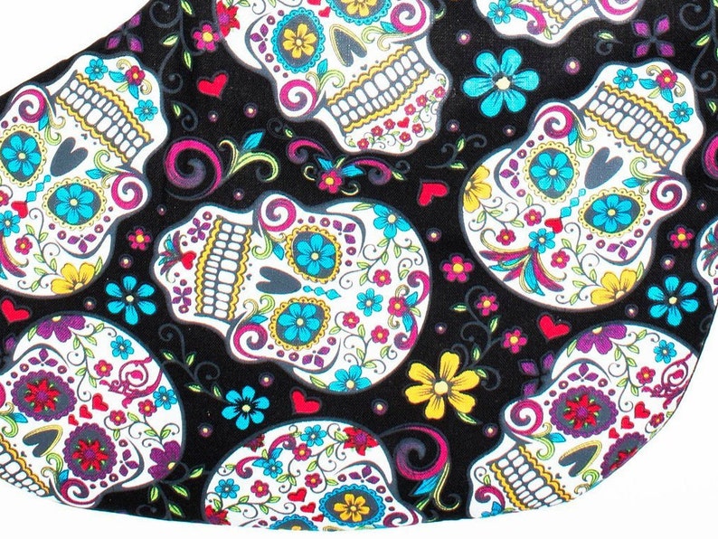 Gothic Sugar Skull Christmas Stocking