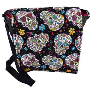 Sugar Skull Messenger Style Handbag. Ideal Gift Idea for Goths - Etsy