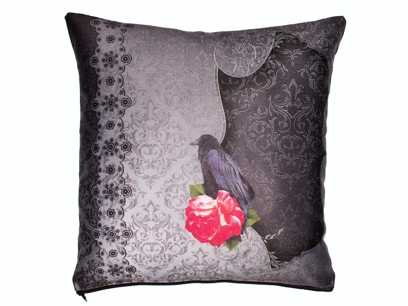 Edgar Allan Poe's The Raven Cushion Cover. image 1