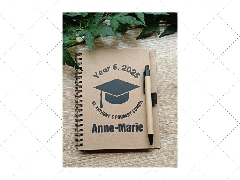 Personalised Graduation Memory Notebook With Pen / Customised / Class ...