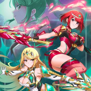 ゼノブレイド2 - ピュラとミスラ - ポスター 13x19 - Etsy 日本