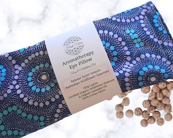 Weighted Eye Pillow with washable cover for relaxation - Lupin Filled  | Scented or unscented