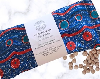 Weighted Eye Pillow with washable cover for relaxation - Lupin Filled  | Scented or unscented