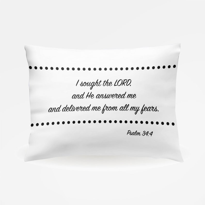 Scripture Bible Verse Pillowcase Psalm 344 Etsy