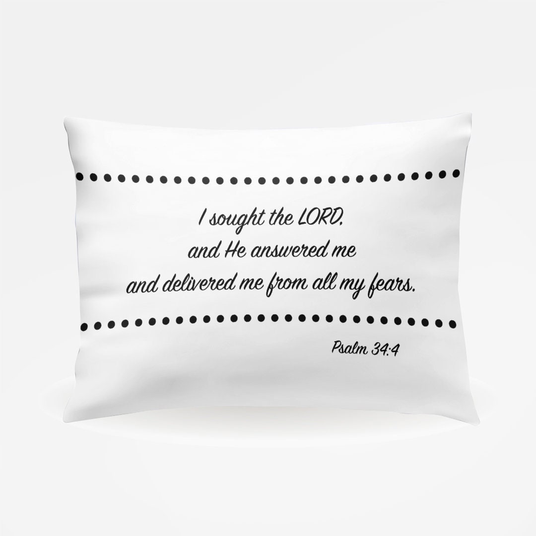 Scripture Bible Verse Pillowcase Psalm 344 Etsy