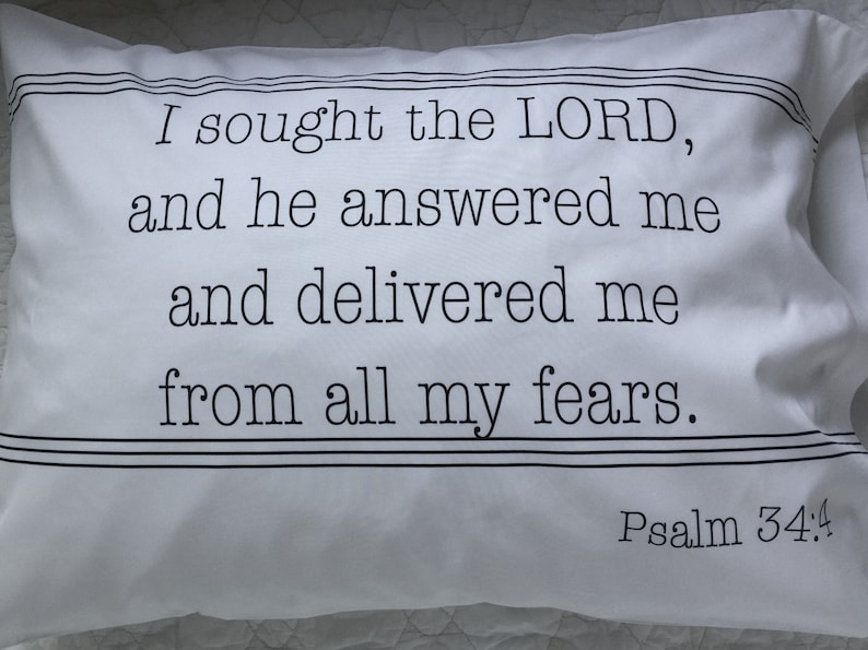 Scripture Bible Verse Pillowcase Psalm 344 Etsy