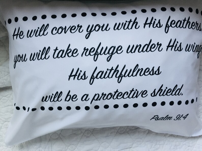 Scripture Bible Verse Pillowcase Psalm 914 Etsy