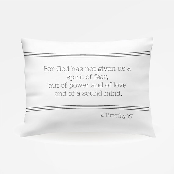Scripture Bible Verse Pillowcase 2 Timothy 17 Etsy