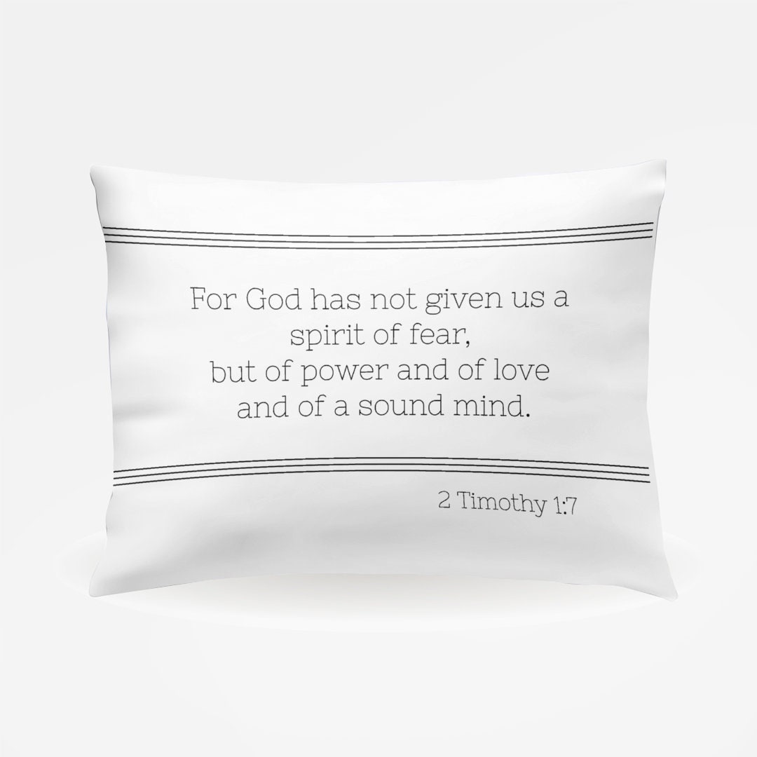 Scripture Bible Verse Pillowcase 2 Timothy 17 Etsy