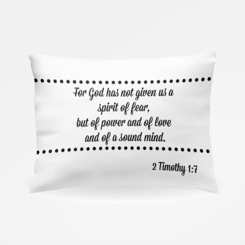 Scripture Bible Verse Pillowcase 2 Timothy 17 Etsy