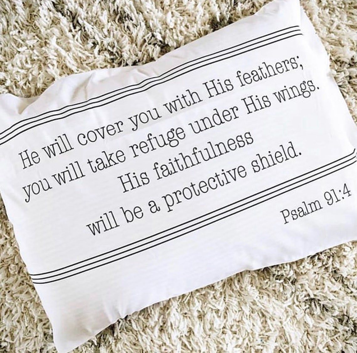 Scripture Bible Verse Pillowcase Psalm 914 Etsy