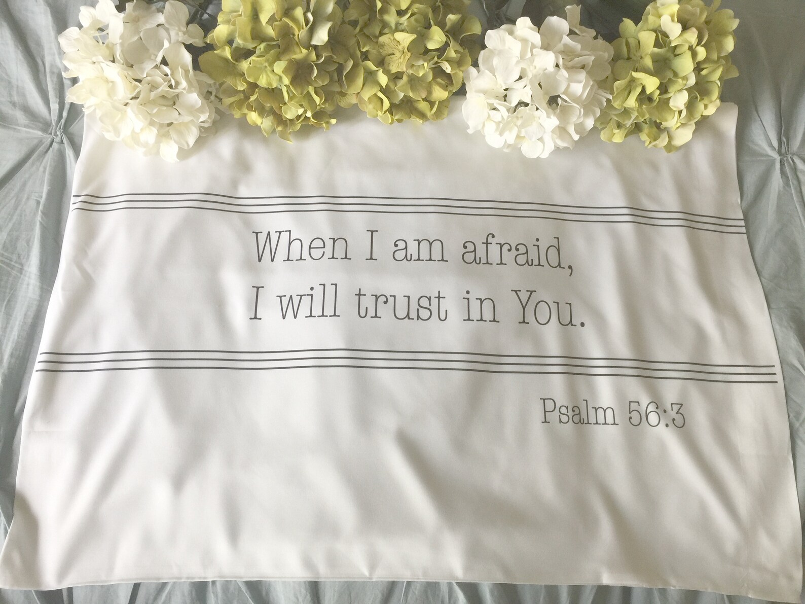 Scripture Bible Verse Pillowcase Psalm 563 Etsy