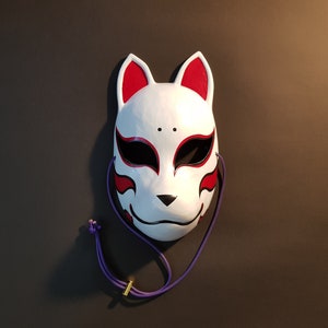 Kitsune Mask - Resin Japanese Fox Classic Masks Made to order (White)