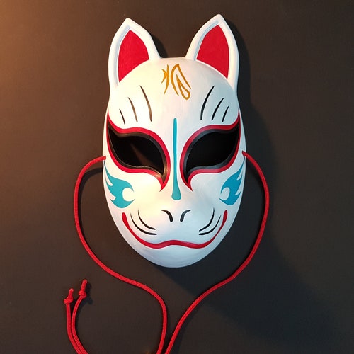 Kitsune Mask Resin Japanese Fox Classic Masks Made to Order Etsy