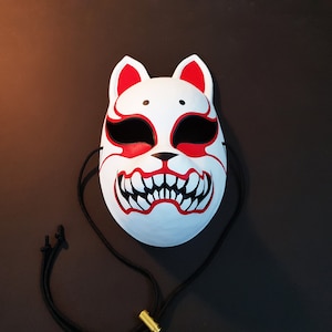 Oni Kitsune Mask Resin Japanese Fox Classic Masks Made to Order - Etsy