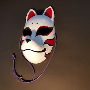 Kitsune Mask Resin Japanese Fox Classic Masks Made to Order white - Etsy