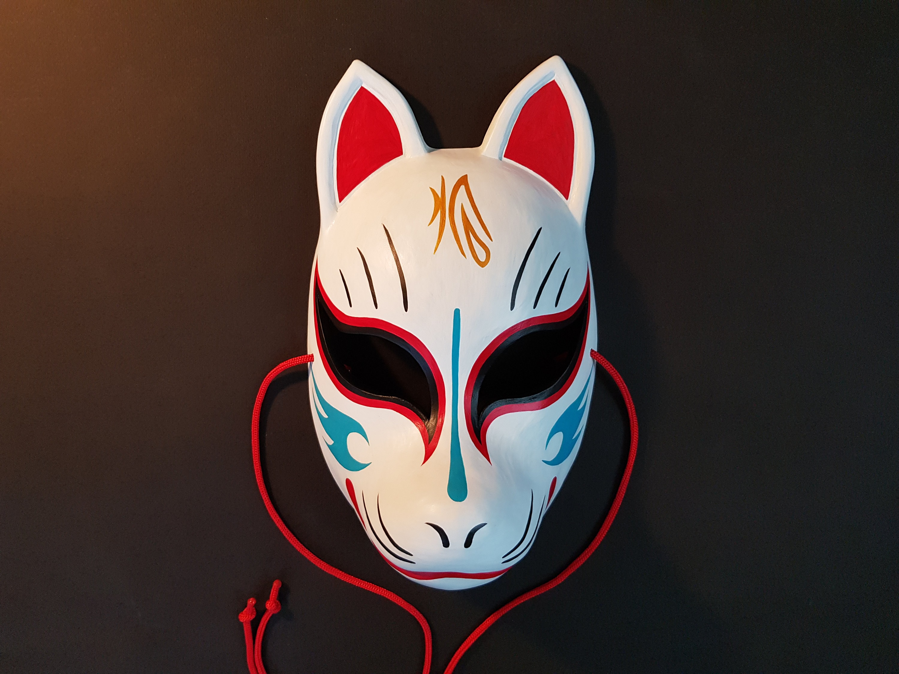 Kitsune Mask Resin Japanese Fox Classic Masks Made to Order Etsy