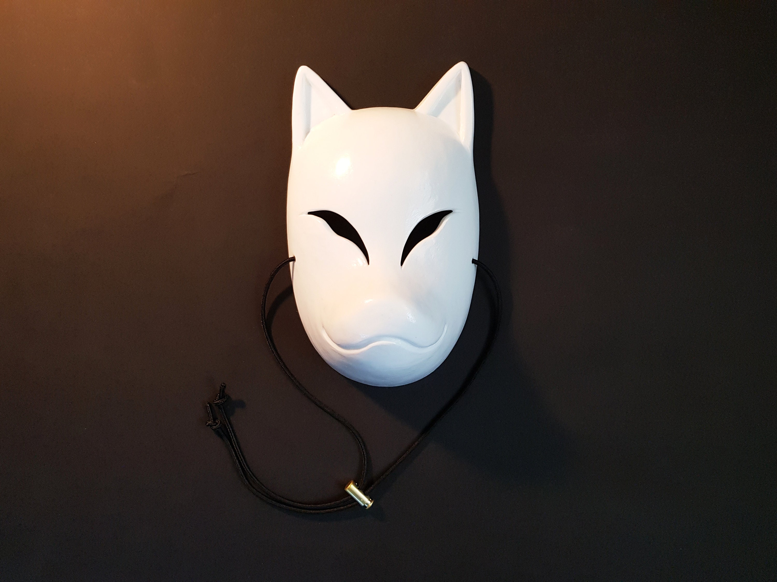 Hand Painted Updated Anbu Mask, Japanese Kitsune Fox Mask Full