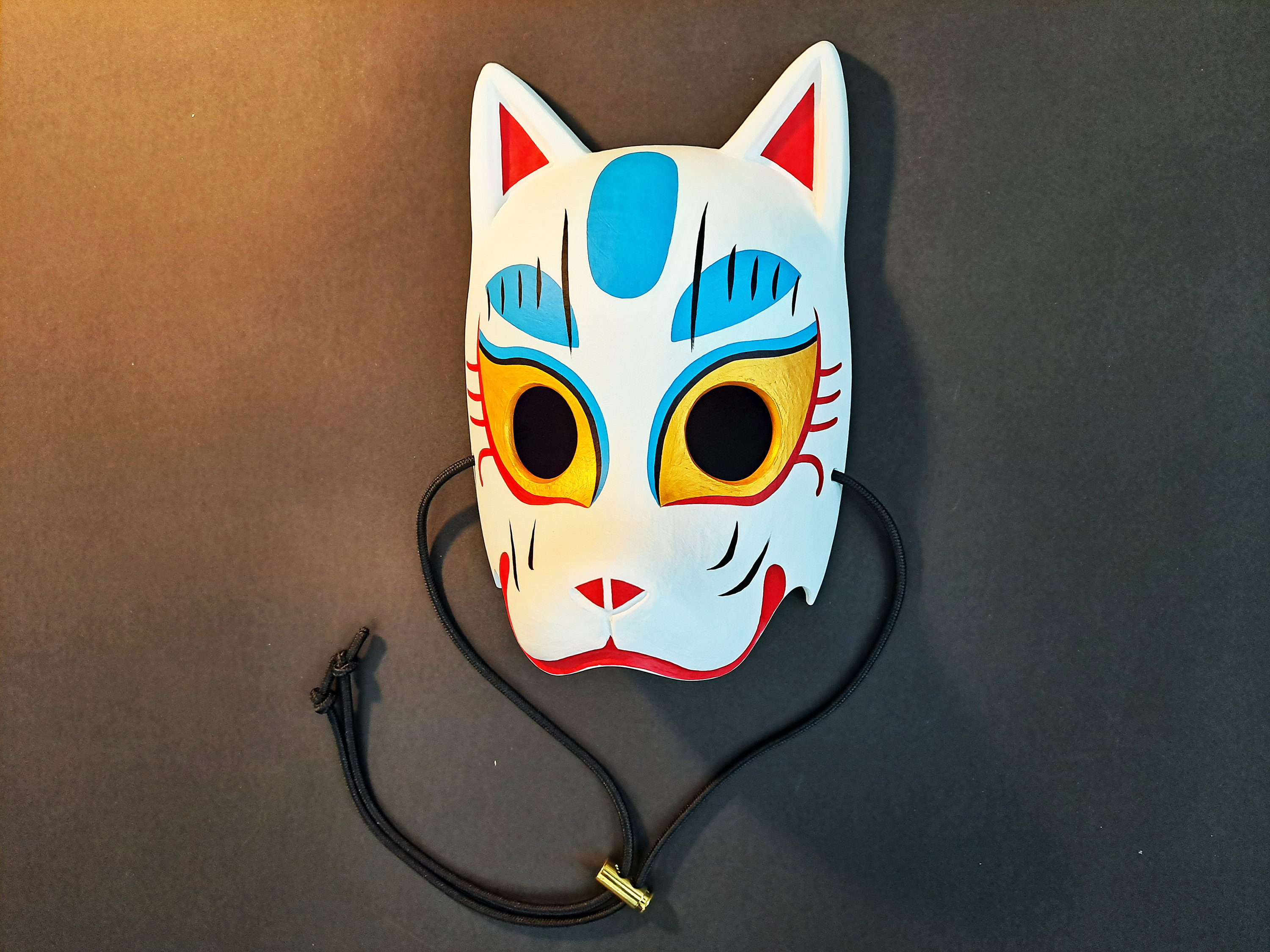 Kitsune Half Face Mask - The Demon Fox