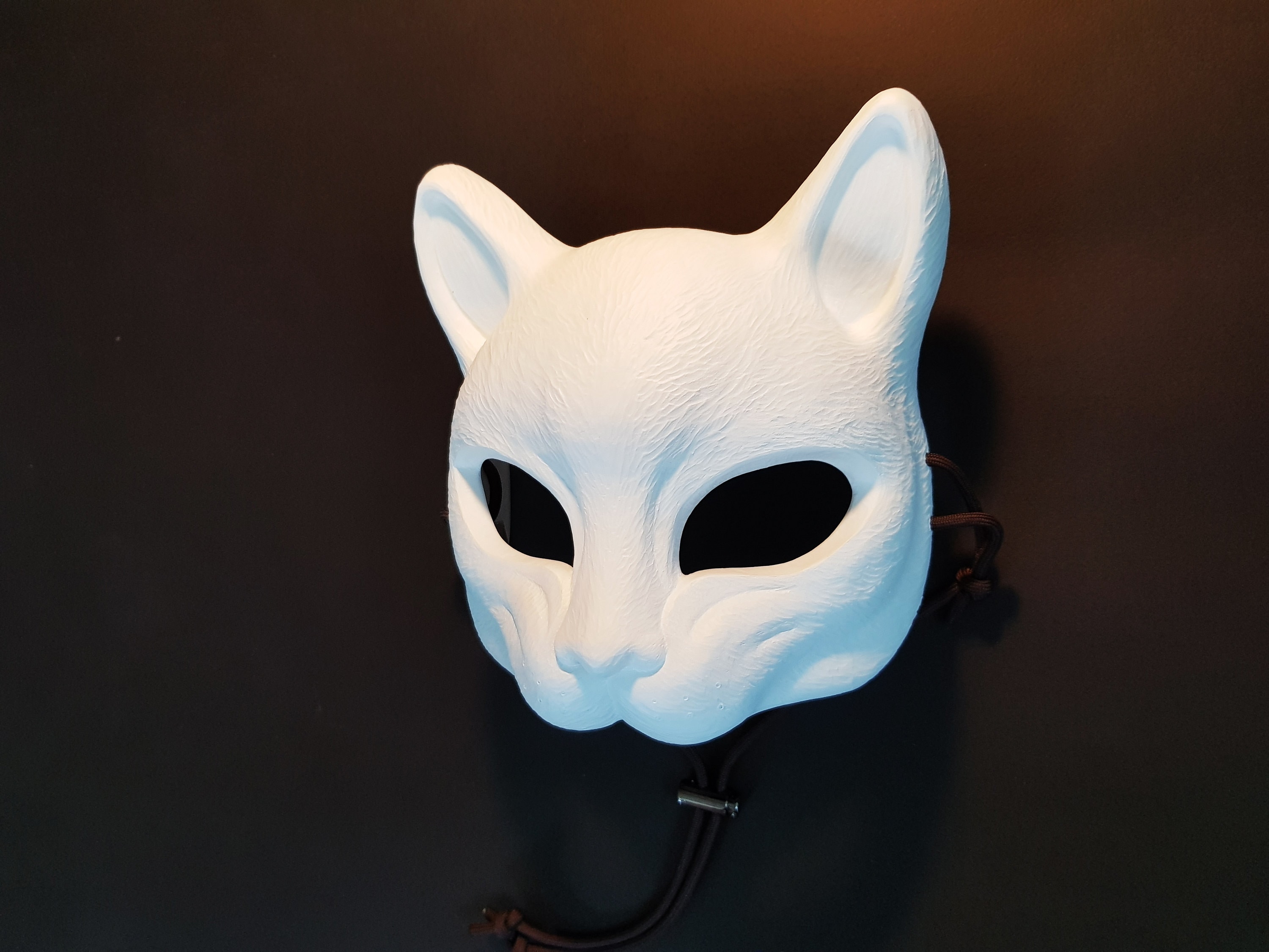 Máscara de gato de pintura personalizada resina japonesa Etsy