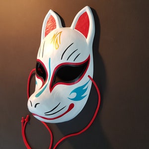 Kitsune Mask Resin Japanese Fox Classic Masks Made to Order - Etsy