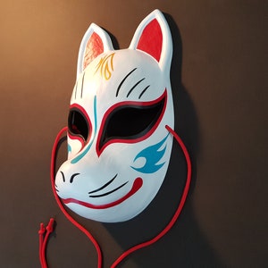 Kitsune Mask Resin Japanese Fox Classic Masks Made to Order - Etsy
